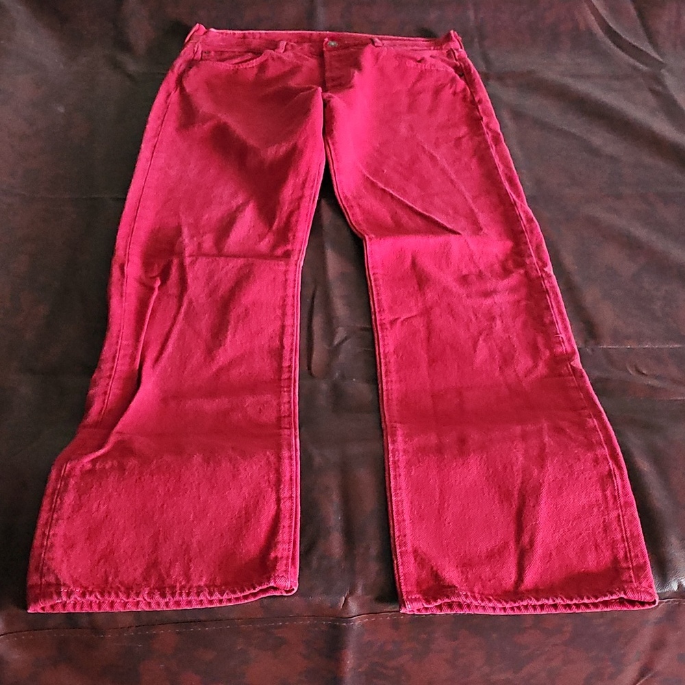L Red Levis Jeans Sz W34 L34 - Picture 2 of 4